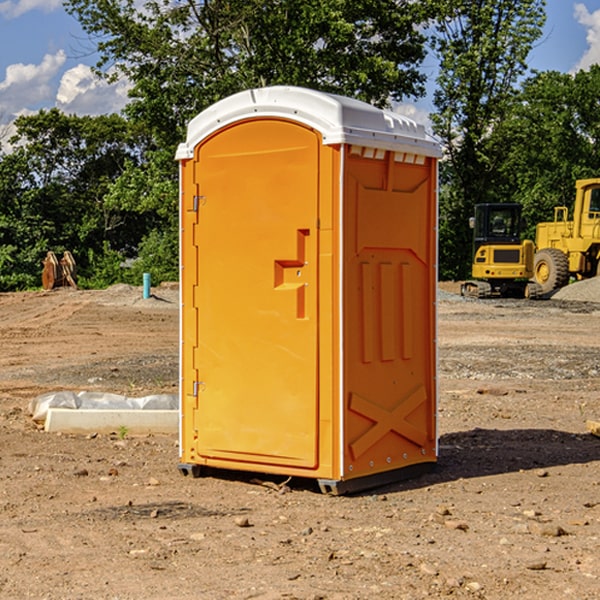 how often are the porta potties cleaned and serviced during a rental period in Dalton